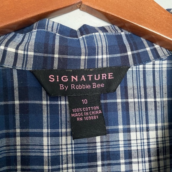 Signature by Robbie Bee sleeveless Plaid dress 10 - Picture 6 of 11